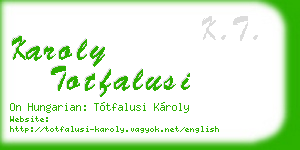 karoly totfalusi business card